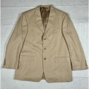 Vito Rufolo Amalfi Tan Silk Wool Linen Blend Blazer RN 77219 Sport Coat‎ 44R